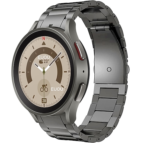 Uhrenarmband für Samsung Galaxy Watch 7/6/5/4 40/44mm, Watch 5 Pro 45mm, Watch 6 Classic 43/47mm, Watch 4 Classic 42/46mm Edelstahl Ersatz Gurt Verstellbar Atmungsaktiv Stoßresistent Armband Image