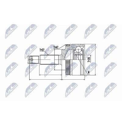 Nty Gelenksatz, Antriebswelle [Hersteller-Nr. NPZ-KA-358] für Kia Image