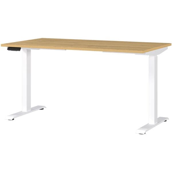 Germania-Werke Schreibtisch höhenverstellbar (elektrisch) »Jet« 140 cm blau, 140x120x80 cm Image