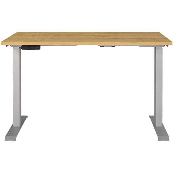 Germania-Werke Schreibtisch höhenverstellbar (elektrisch) »Jet« 120 cm grau, 120x120x80 cm Image