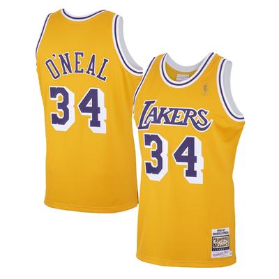 Los Angeles Lakers Shaquille O'Neal Hardwood Classics Road Swingman Jersey von Mitchell & Ness - Herren Image