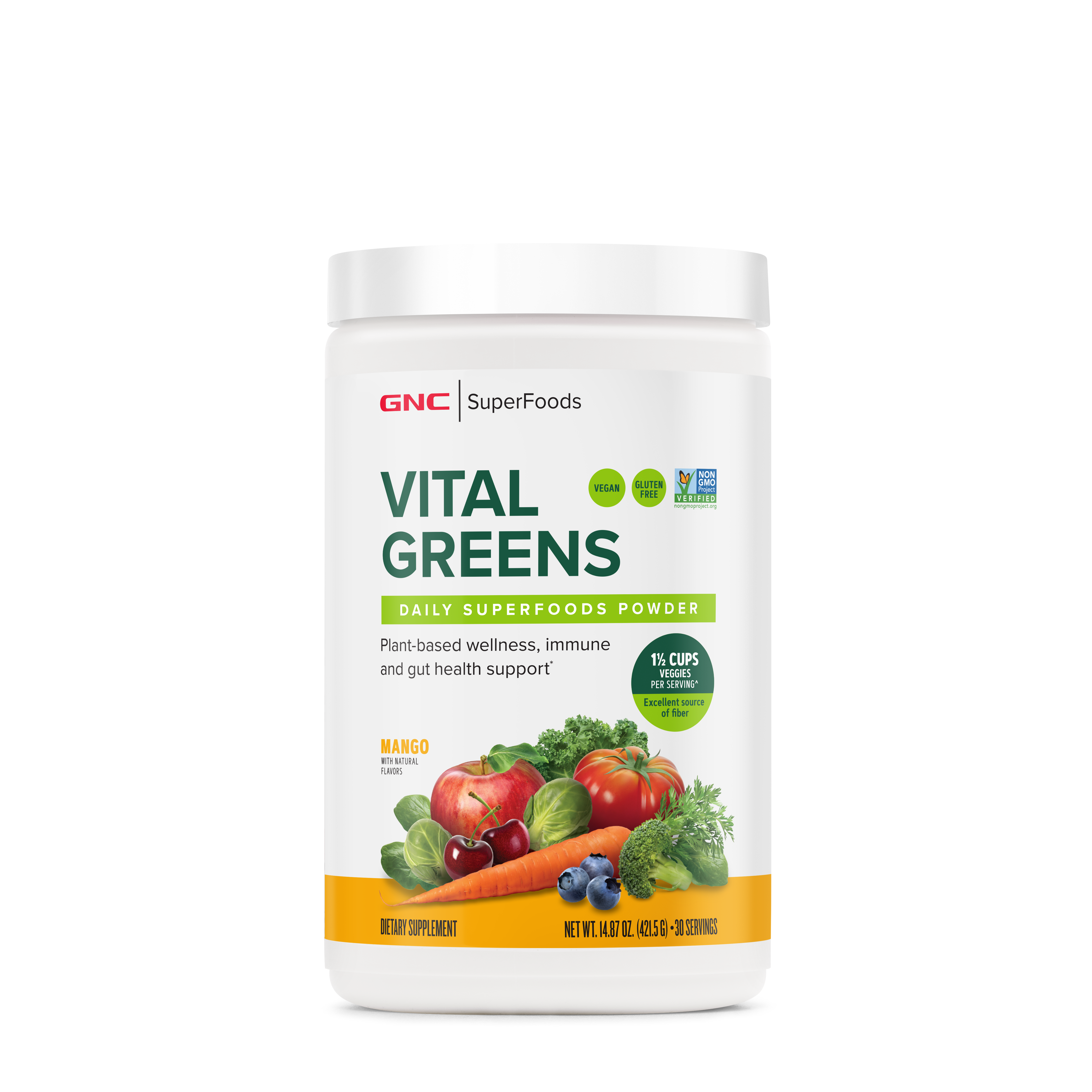 Vital Greens Superfoods Powder Healthy - Mango 14.87Oz (30 Servings)