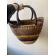 Bolga Basket/ womens straw bag handwoven raffia stylish shopping bag or beach bag /grocery bag/market bag /tote bag /picnic basket handmade