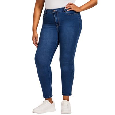 Plus Size Women's Butter Denim Skinny Jean by Avenue in Mid Wash (Size 26)