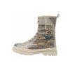 Stiefelette DOGO "Gisele Schnürstiefel Boots Red Fox Damen Stiefeletten", Damen, Gr. 37, Normalschaft, braun (beige, braun), Lederimitat, Schuhe, Handgefertigt