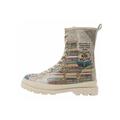 Stiefelette DOGO "Gisele Schnürstiefel Boots Red Fox Damen Stiefeletten", Damen, Gr. 36, Normalschaft, braun (beige, braun), Lederimitat, Schuhe, Handgefertigt