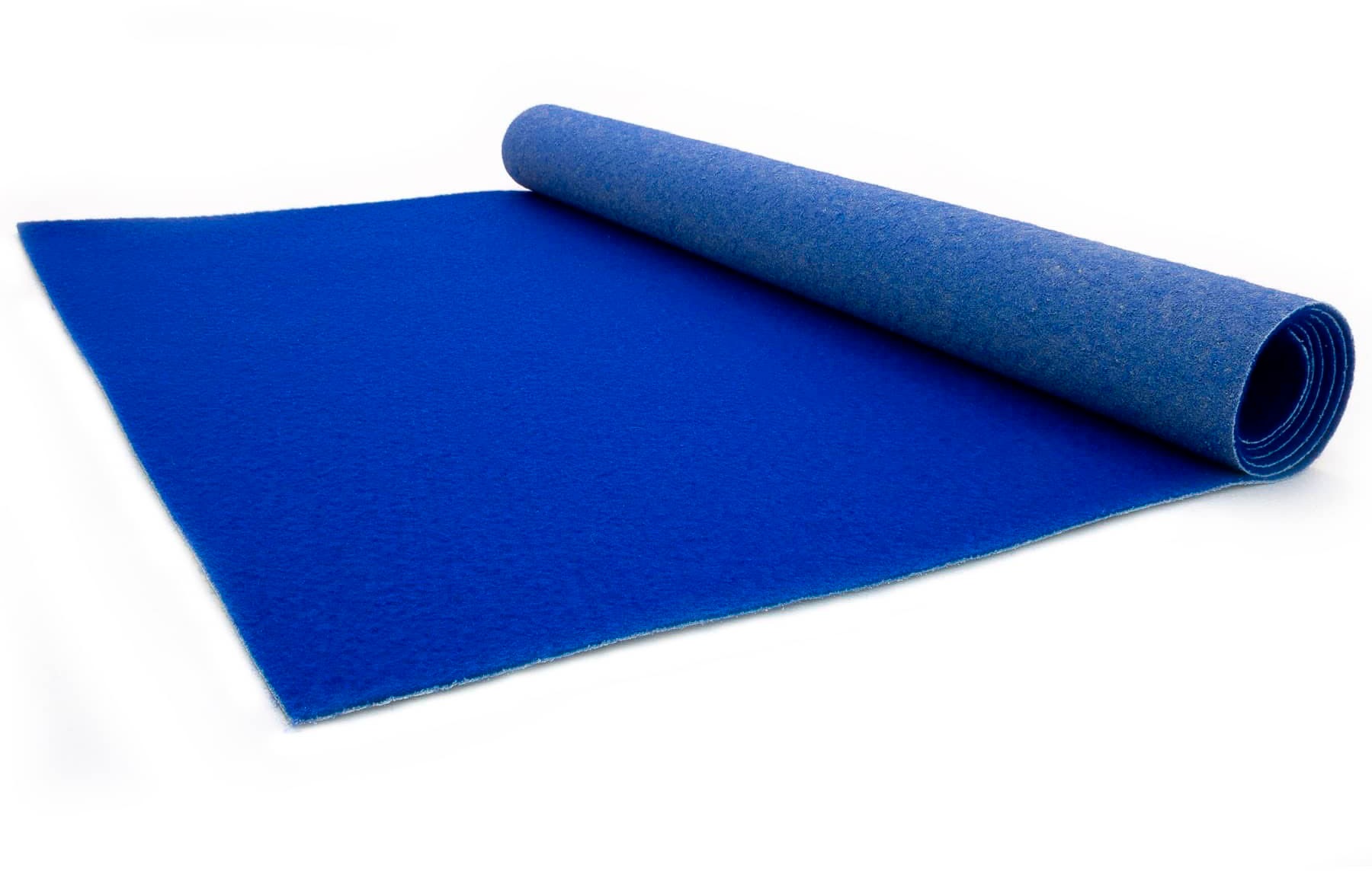 Läufer "PODIUM", blau, B:100cm H:2,6mm L:2.800cm, Polypropylen (PP), PRIMAFLOR-IDEEN IN TEXTIL, Teppiche, Breite 100 cm, robuster Nadelfilz, Uni-Farben Image