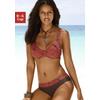 Bügel-Bikini S.OLIVER, Damen, Gr. 46, Cup E, rot (rot, braun), Polyamid, bedruckt, Bikini-Sets, mit grafischem Druckdesign
