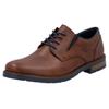 Schnürschuh RIEKER, Herren, Gr. 44, braun (braun, used), Leder, elegant, Schuhe, mit Stretch, Freizeitschuh, Halbschuh, Schnürschuh