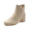Stiefelette LASCANA, Damen, Gr. 41, beige, Obermaterial: 100% Textilmaterial. Futter: 100% Textilmaterial. Decksohle: 100% Textilmaterial. Laufsohle: 100% Synthetik, unifarben, klassisch, Schuhe, mit bequemen Blockabsatz, Ankle Boots, Stiefel VEGAN