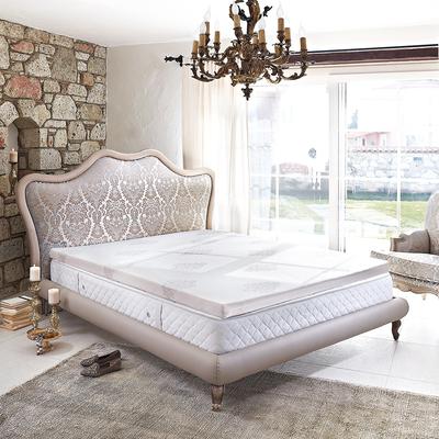 Topper YATAS BEDDING "Topper Visco, Topper 90x200, 200x200 cm & weitere Größen", weiß, B:140cm H:7cm L:200cm, Viscoschaum, Topper, Boxspringbett, Allergiker geeignet (Hausstauballergiker) Image