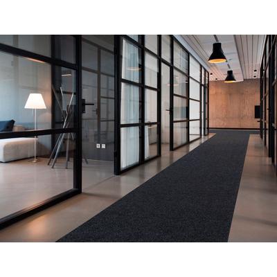 Läufer "Schmutzfangläufer PICOLLO, Made in Belgium", grau (anthrazit), B:100cm H:8mm L:1300cm, Polypropylen (PP), PRIMAFLOR-IDEEN IN TEXTIL, Teppiche, Schmutzfangläufer, Schmutzfangmatte, meliert, strapazierfähig, rutschhemmend Image