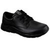 Berufsschuh SKECHERS "FLEX ADVANTAGE SR-FOURCHE" Gr. 41, schwarz, 41, Leder, Schuhe, Schnürschuh für Gastronomie, Pflege, mit gepolsterter Innensohle