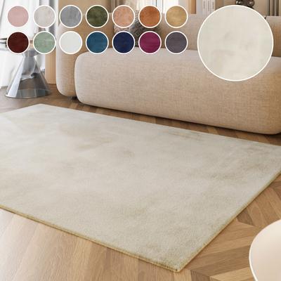 Hochflor-Teppich ESPRIT "Alice ESP-4377, Kunstfell" Gr. 6, beige (creme, beige), B:200cm H:25mm L:290cm, Kunstfaser, Teppiche, Kaninchenfell-Haptik, besonders weich und dicht, für alle Räume Image