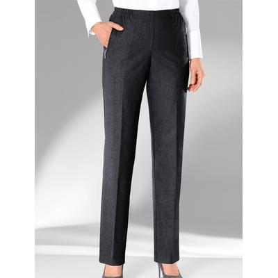 Webhose ADELINA, Damen, Gr. 225, Extrakurzgrößen, grau (anthrazit, meliert), 66% Polyester, 32% Viskose, 2% Elasthan, meliert, lang, Hosen Image