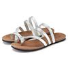 Zehentrenner LASCANA, Damen, Gr. 41, silber (silberfarben), Obermaterial: 100% Rindsleder. Futter: 100% Lederimitat. Decksohle: 100% Rindsleder. Laufsohle: 100% Synthetik, leicht glänzend, casual, Schuhe Zehentrenner Dianette, Sandale, Pantolette...