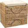 Hocker Gr. B/H/T: 56 cm x 50 cm x 35 cm, beige (natur) Sitzhocker Badhocker Hocker mit Stauraum