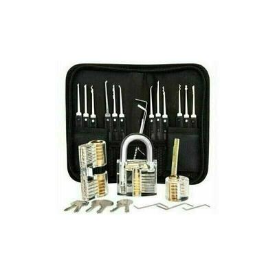 Professionelles Dietrich-Set, 26 Passwort-Signatur-Sets mit 3 transparenten Vorhängeschloss-Sets Image