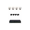 Kit Videosorveglianza Via Cavo Tvcc Dvr 4 Canali Tv Lcd Telecamere Ccd Allarme