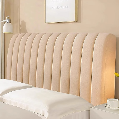 Samtbezug für Bettkopfteil für Queen-Size-Betten, gesteppter Bettkopfteil-Schonbezug, dicke, staubdichte Kopfteilpolsterung, Schutzbezug Image