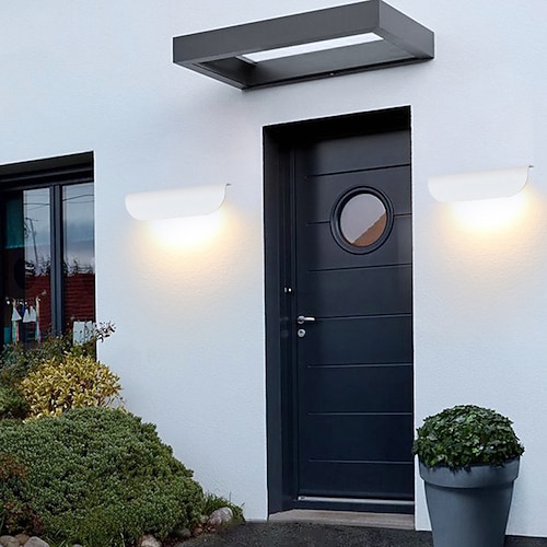 led außenwandleuchte 10w 900lm outdoor wasserdichte türschild lampe treppe flur außenwand hof balkon flur outdoor indoor wandleuchte ac85-265v Image