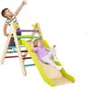 2 en 1 Triangle Escalade Montessori Enfants avec Rampe, Toboggan, Échelle Escalade,Jeux Montessori