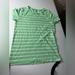 J. Crew Tops | J Crew Slub Cotton Crewneck Green & White T-Shirt Simple Stripe Green M | Color: Green/White | Size: M