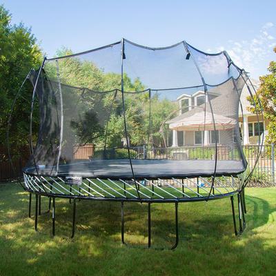 Springfree Trampoline Kids Outdoor Large Square 11 Ft Trampoline with Enclosure