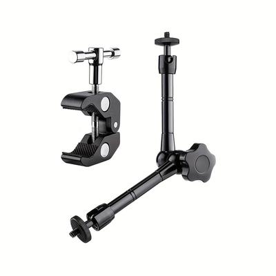 TEMU 10in Magic Arm With Super Clamp - Aluminum Alloy, Ideal For Dslr/slr Cameras, Lcd Monitors, Led - Photography &