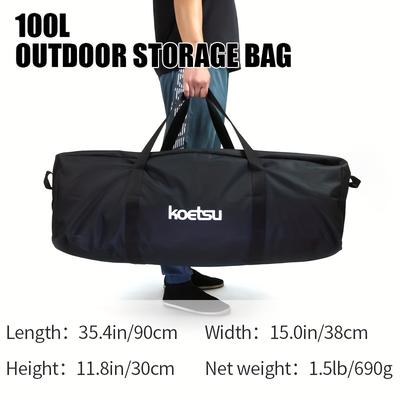 TEMU Koetsu Large-capacity Outdoor Gear Bag - Oxford Fabric, Camping & , Black Image