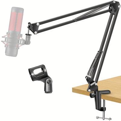 TEMU Microphone Stand, Adjustable Microphone Desk Stand For Mic Boom Arm Stand For Broadcasting Recording, Voice-over Sound Studio, Stages, Streaming, Singing And Tv Stations Eid Al-adha Mubarak