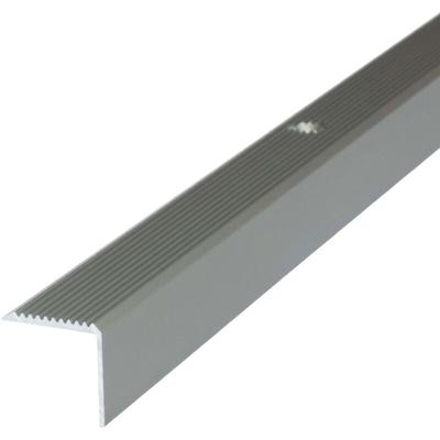 Treppenkantenprofil mit Befestigungsmaterial - 200cm x 42mm x 20mm Champagner