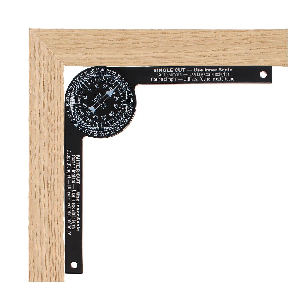 Meter Gauge Werkzeuge ABS Winkel Finder Ebene Mit Markierung Bleistift Gehrung Säge Winkelmesser Holzbearbeitung Skala Carpenter Winkel Finder Image