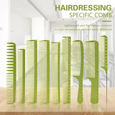 1/9Pcs Professionelle Friseur Skala Kamm Barber Styling Set Haar Styling Hitzebeständige Schneiden Kamm Styling Werkzeuge