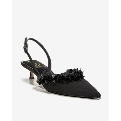 Sam Edelman - Black - Embellished Slingback Kitten Heel - 8.0