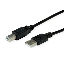 ROLINE RM USB 2.0 Kabel, Typ A-B, schwarz, 0,8 m Image