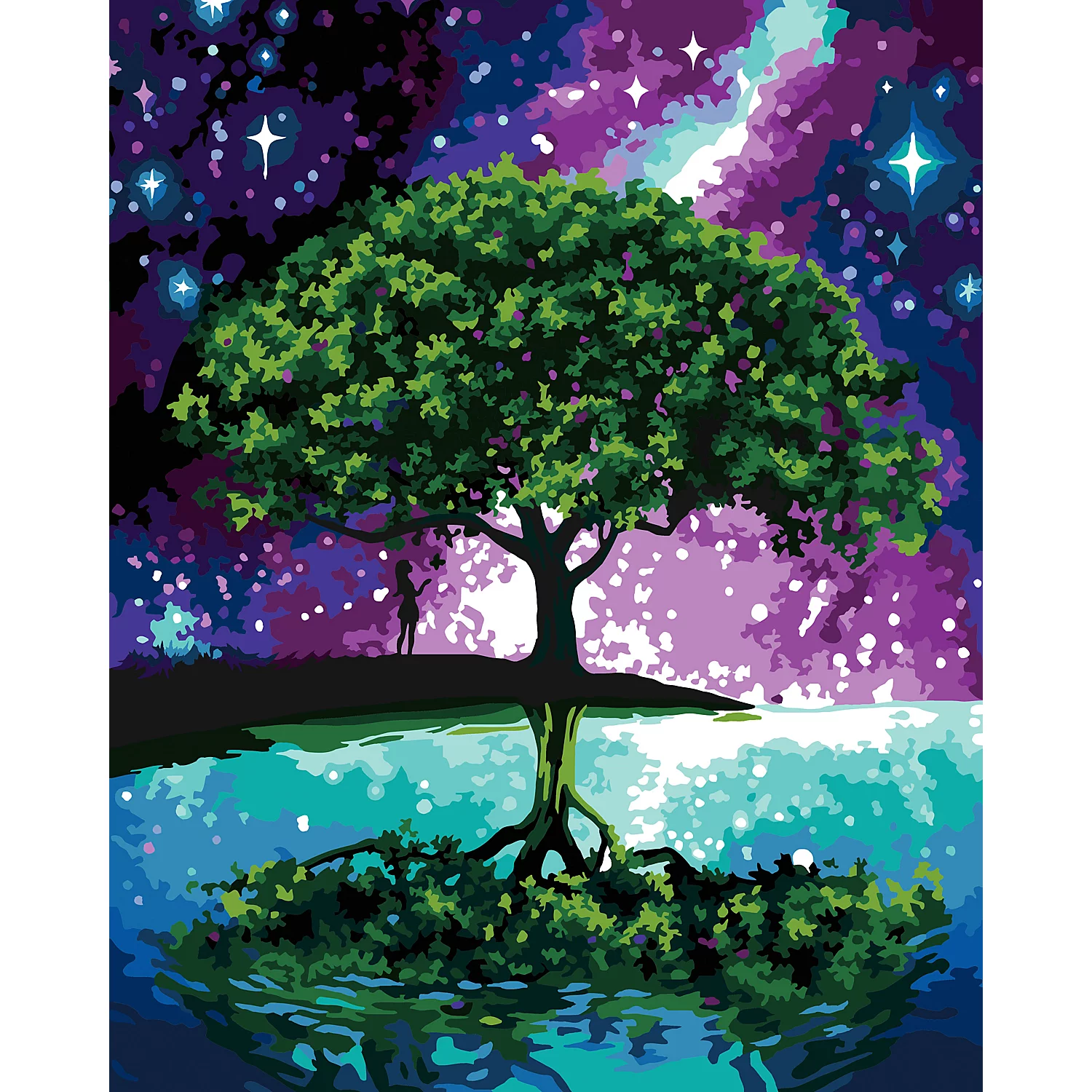 Malen nach Zahlen auf Leinwand Baum des Lebens, 40 x 50 cm Image