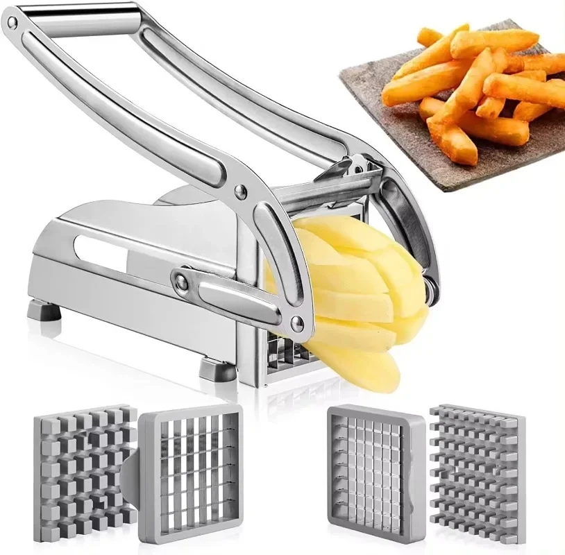 Gemüse Shredder Edelstahl Kartoffel Chips Maker Fleisch Chopper Französisch Frites Slicer Schneiden Maschine Kartoffel Cutter Klinge Image