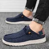 Männer Freizeit schuhe Slip on Canvas Slipper bequeme Walking Flats für Mann Dude rutsch feste