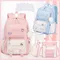 Cartable Kawaii pour enfants, sac à dos d'école étanche pour filles, grande capacité, Oxford Grill,