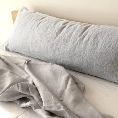 100% Pure Linen Pillow Case Euro Sham Double Long Pillowcase for Bed,Custom Size Envelope Cushion Cover Antibacterial Anti-mite