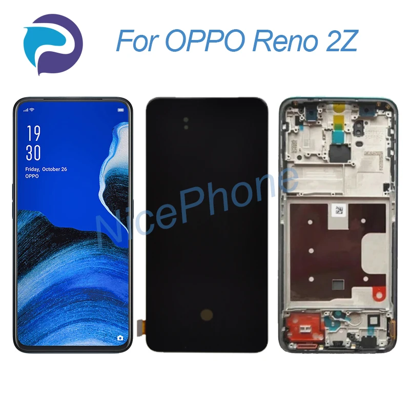 Pour écran LCD OPPO Reno 2Z + écran tactile numériseur PCKM70, PCKT00, PCKM00, CPH1945, CPH1951, PCKM80 Reno 2Z écran LCD