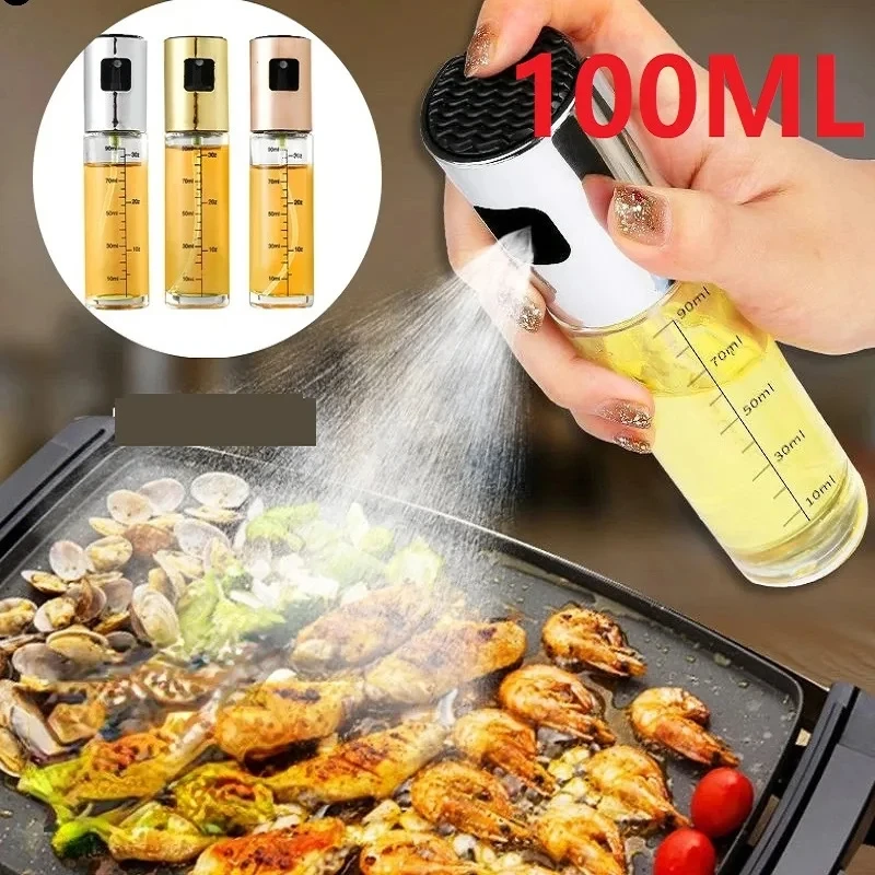 BUYYES 100ml bouteille de pulvérisation d'huile cuisine BBQ distributeur d'huile d'olive Camping cuisson vide vinaigre Sauce pulvérisateur conteneur outil de cuisine