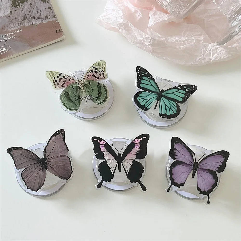 Poignée de téléphone Magsafe papillon mignon, prises Tok, accessoires de téléphone portable, support de téléphone coréen Griptok