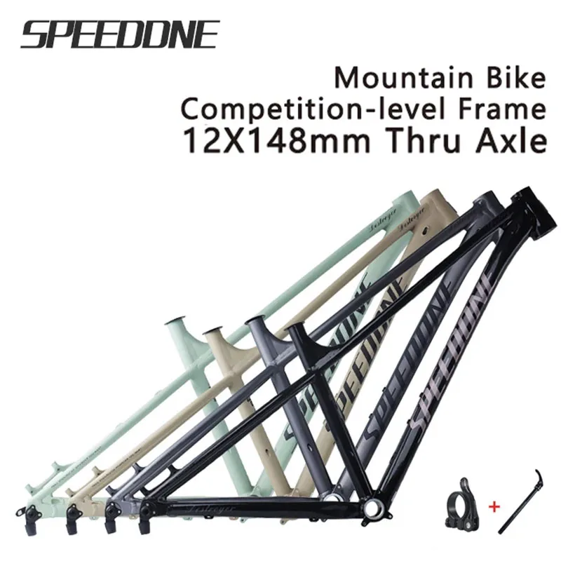 Bolany 27,5 Zoll 29 Zoll Mountainbike-Rahmen auf Wettkampfebene, 12 x 148 mm Steckachse, Aluminiumrahmen mit Innenschienen-Scheibenbremse Image
