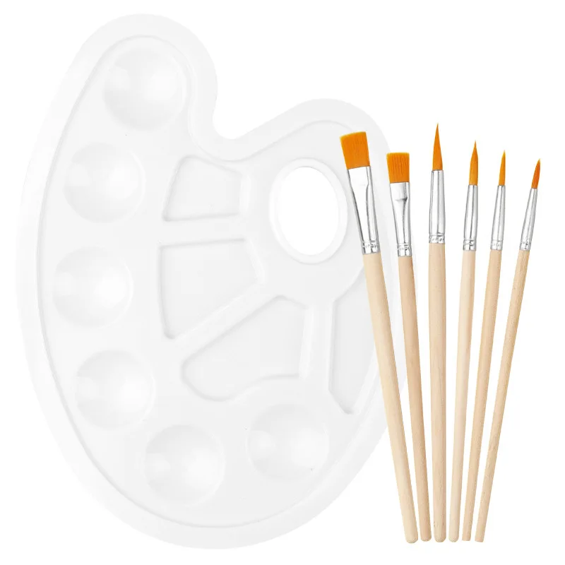 Gouache Aquarell Pinsel Palette Set Malpinsel Kunst Malerei Öl Pinsel Image