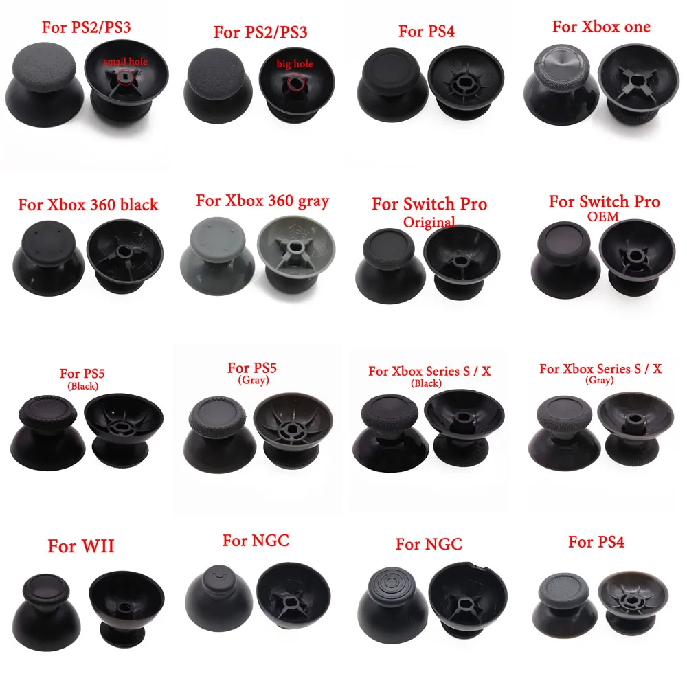 2pc Analog Joystick Thumb-Stick Grip Cap Für PS5 PS4 PS3 PS2 Joypad Controller Für Xbox One Seriex X/S für NGC Thumbsticks