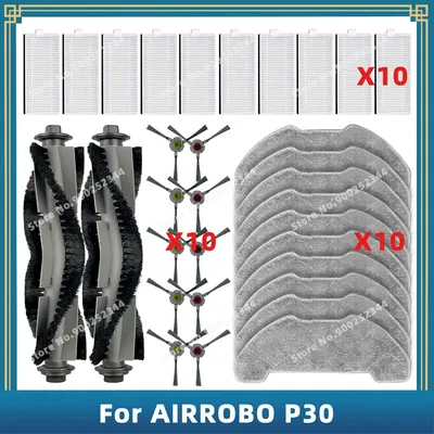 Kompatibel für airrobo p30 ersatzteile zubehör hauptseiten bürste hepa filter mop tuch Image