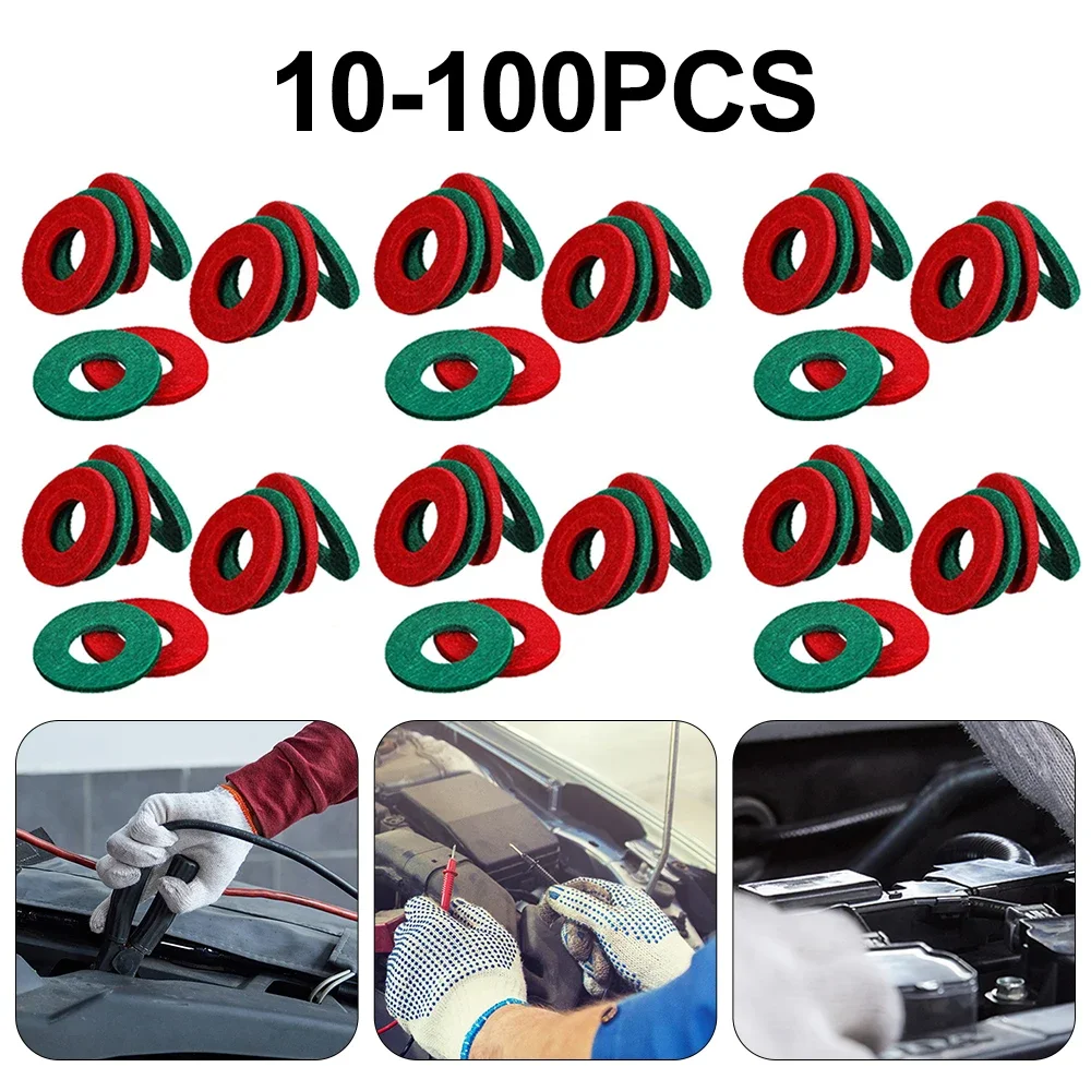 10-100 stücke bc2127 Batterie klemmens chutz Korrosions schutz Auto Auto Pad Dichtung Fahrzeug dicke Filz Faser Unter leg scheibe Ring matte Image
