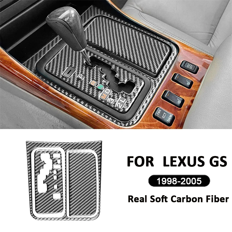 Für Lexus Gs 2016-2018 Kohle faser Auto Schalthebel Rahmen Panel Aufbewahrung sbox Verkleidung Abdeckung Innendekoration Aufkleber Autoteile Image
